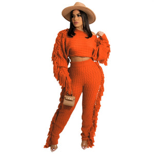 Nina Tassel Sweater Two Piece Set