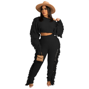 Nina Tassel Sweater Two Piece Set