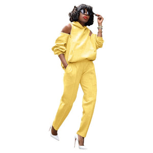 Nichelle Backless Hoodie Two Piece Set Zipper Cut Out Set