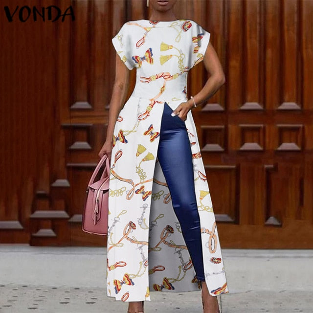 Mandisa Leopard Print Long Knee length Tunic