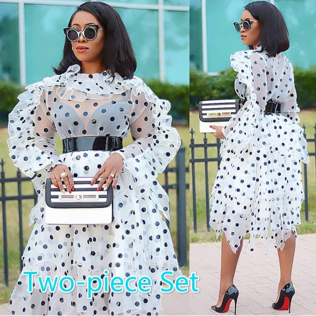 Selah Polka Dot Two Piece Set Organza