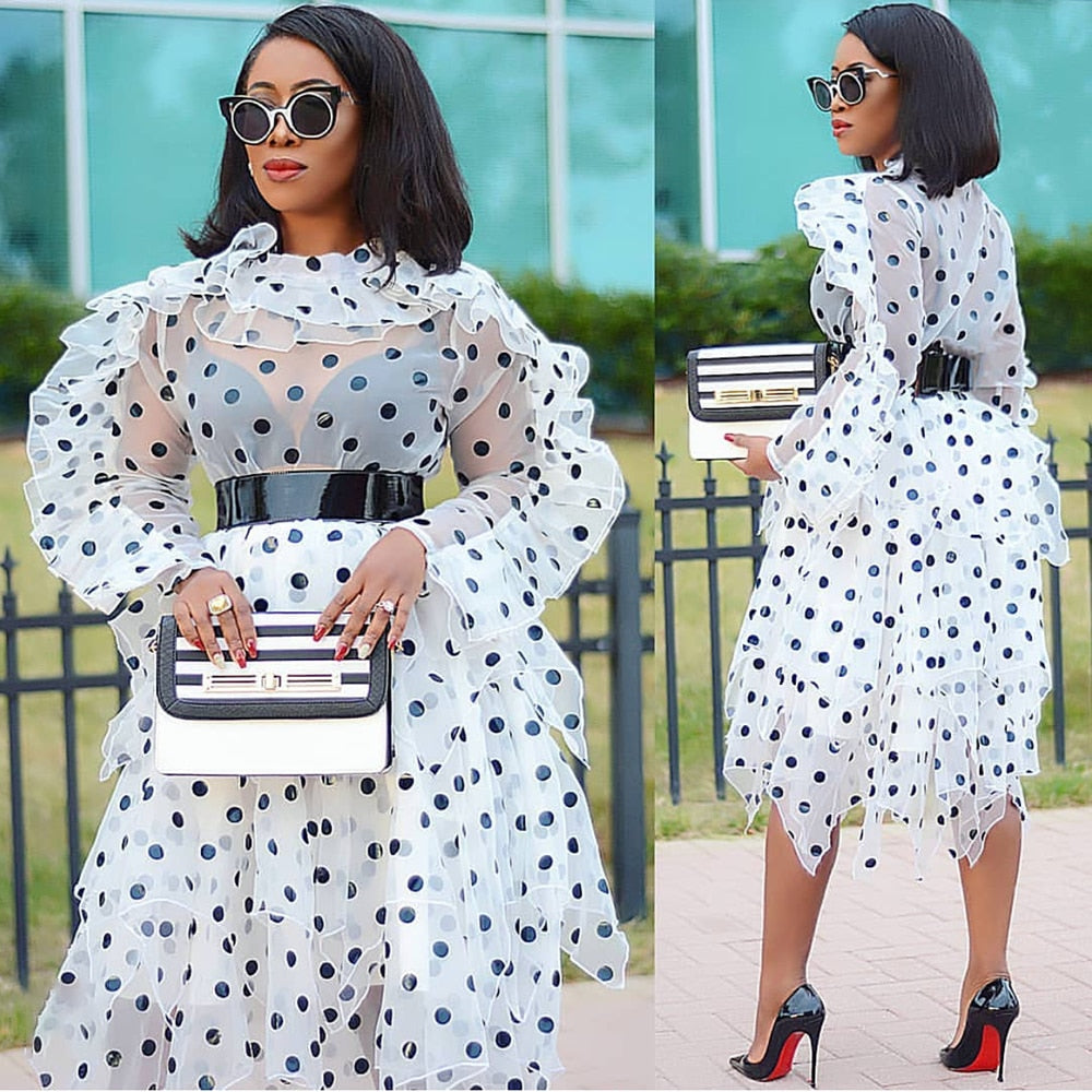 Selah Polka Dot Two Piece Set Organza