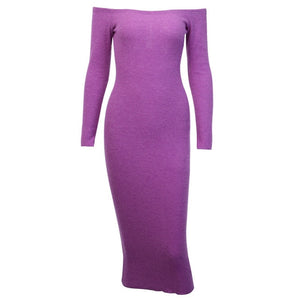 Seychelles Off Shoulder Ribbed Knitted Midi Dress (S-XL)