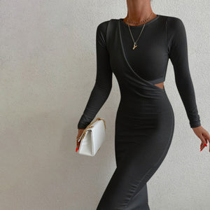 Seychelles Off Shoulder Ribbed Knitted Midi Dress (S-XL)