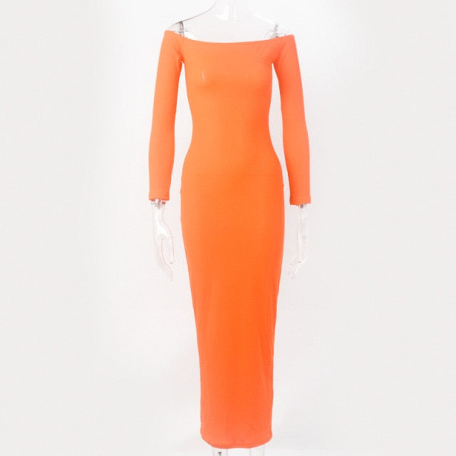 Seychelles Off Shoulder Ribbed Knitted Midi Dress (S-XL)