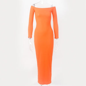 Seychelles Off Shoulder Ribbed Knitted Midi Dress (S-XL)