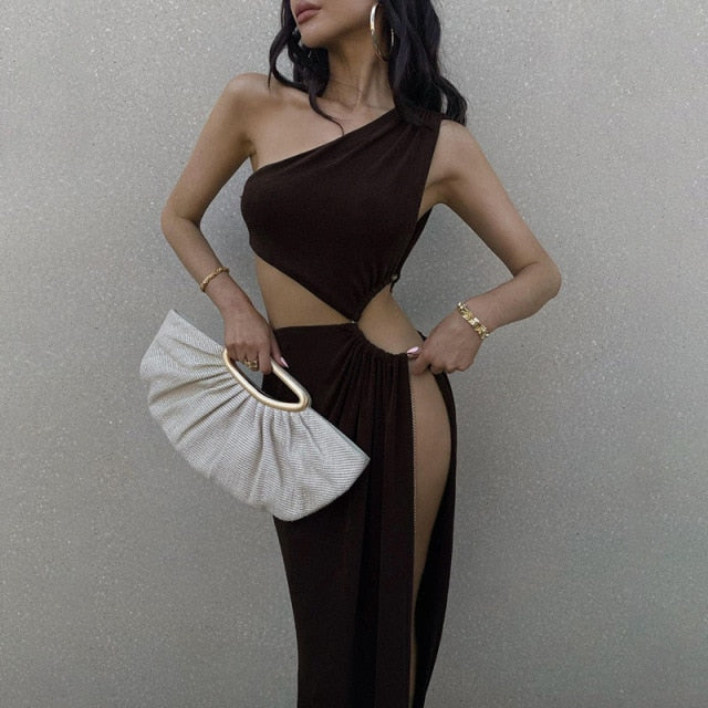 Taleisha Midi Backless, Bandage Spaghetti Strap Dress