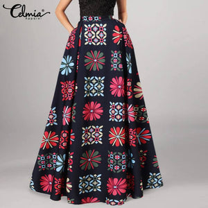 Malawi Bohemian Maxi Skirt w/ Pockets (S-5XL)