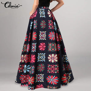 Malawi Bohemian Maxi Skirt w/ Pockets (S-5XL)