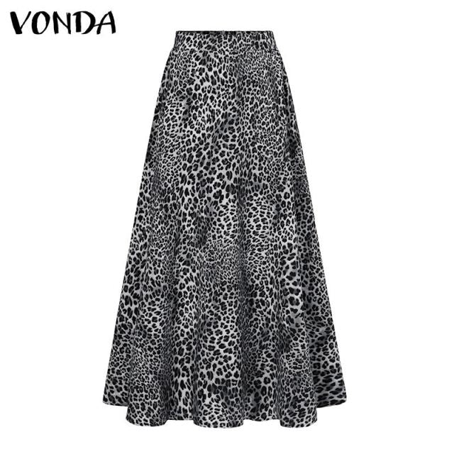 Madagascar Leopard Long Maxi Skirt (S-4XL)