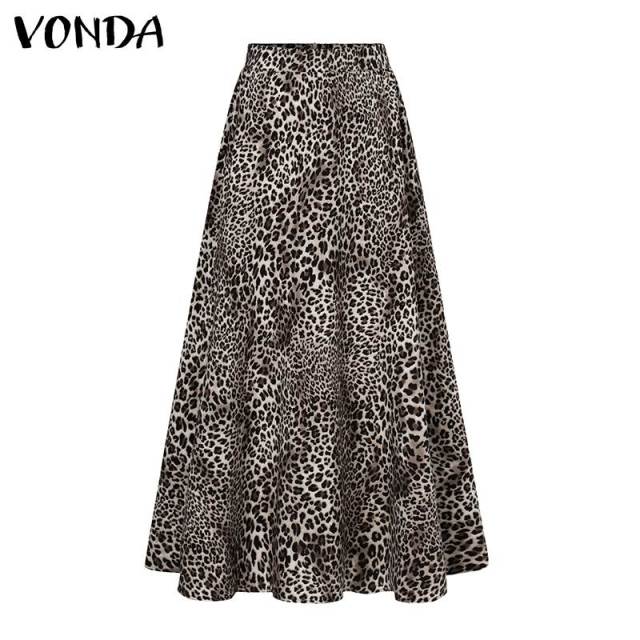 Madagascar Leopard Long Maxi Skirt (S-4XL)