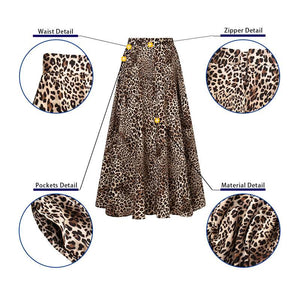 Madagascar Leopard Long Maxi Skirt (S-4XL)