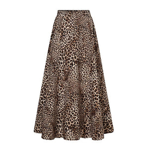 Madagascar Leopard Long Maxi Skirt (S-4XL)