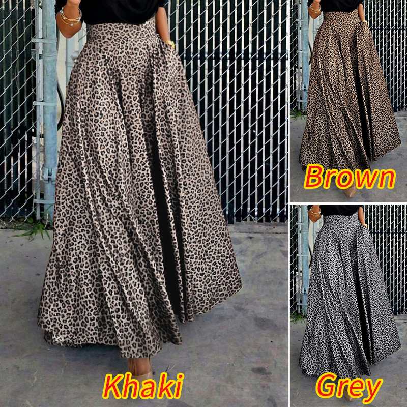 Madagascar Leopard Long Maxi Skirt (S-4XL)