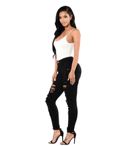 Nia Women's High Rise Slit Jeans
